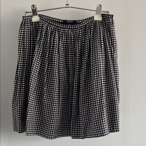 Madewell Black and White Gingham A-Line Skirt